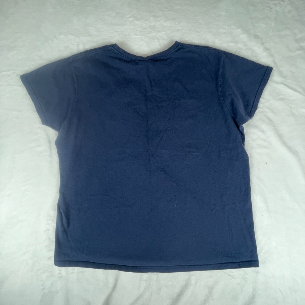 Gildan Shirt Womens XL‎ Blue Denny & Dunipace Graphic Short Sleeve Pullover Tee - Picture 2 of 5